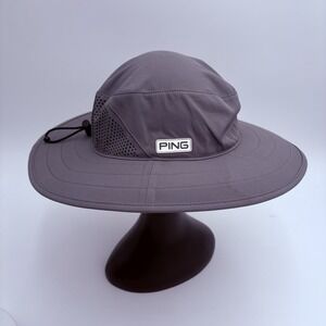 PING Golf Bucket Hat Boonie Wide Brim Golf Cap Medium Gray